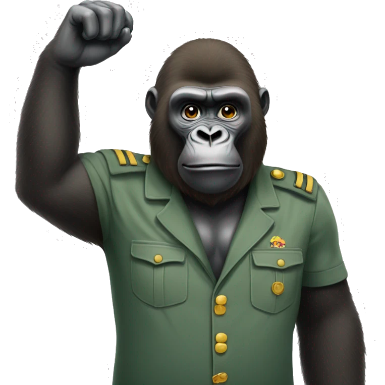 Saluting gorilla emoji