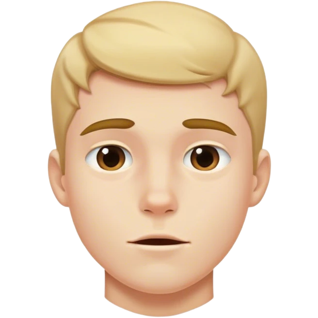 boy showing off his jawline emoji