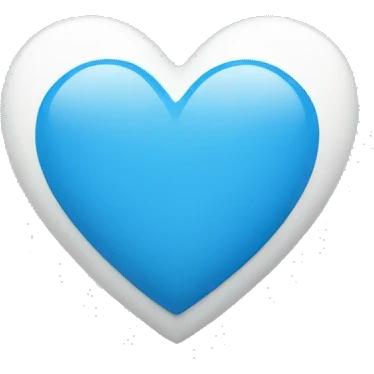 Blue white heart emoji
