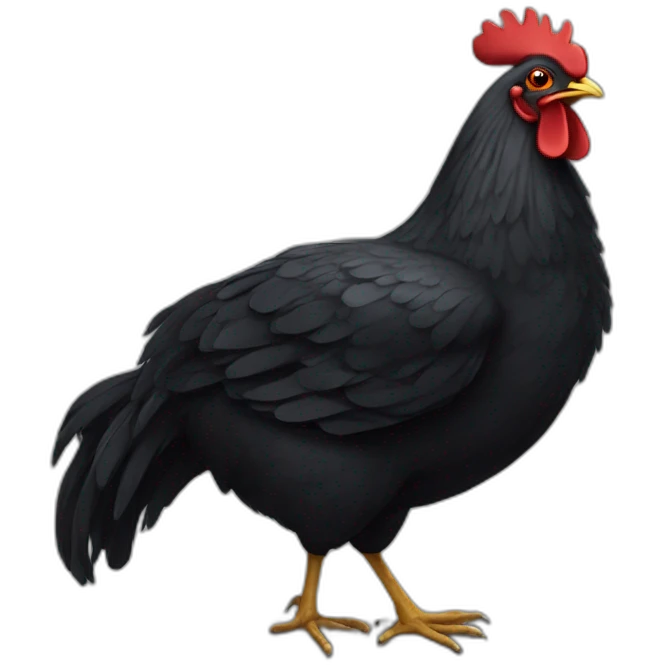 black chicken emoji