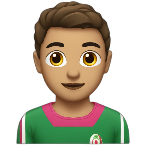 algerien avec un maillot rose emoji