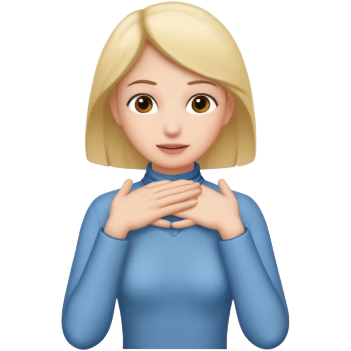 Hand around neck  emoji