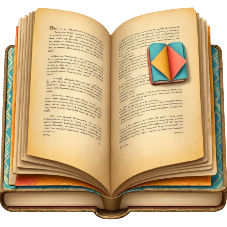 an open book with wallpaper samples. emoji