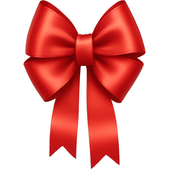 Red ribbon bow emoji