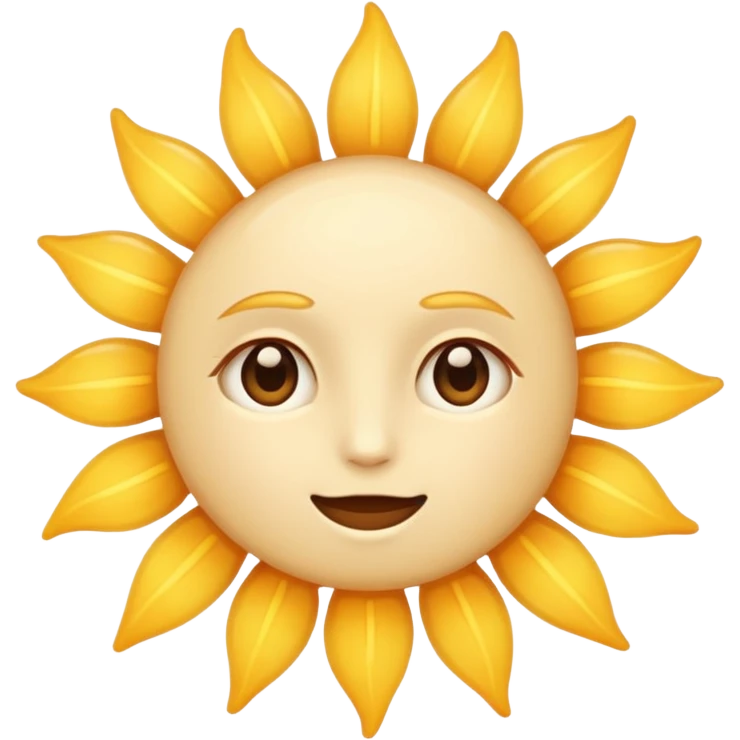 Pale beige sun emoji