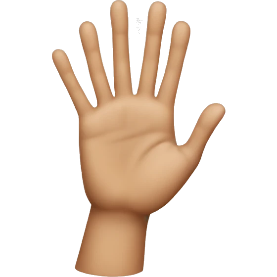 Clapping hands, long fingers emoji