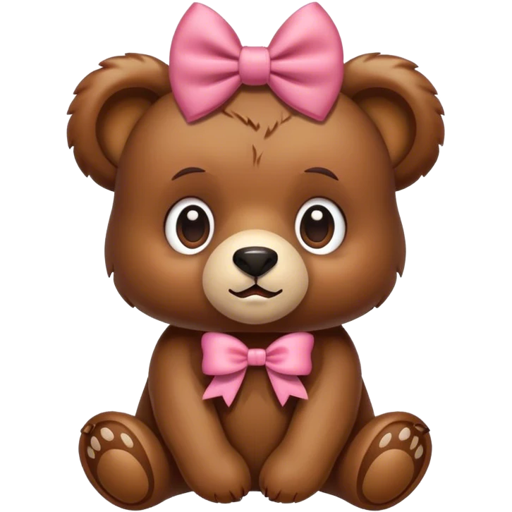 A bear with bows emoji