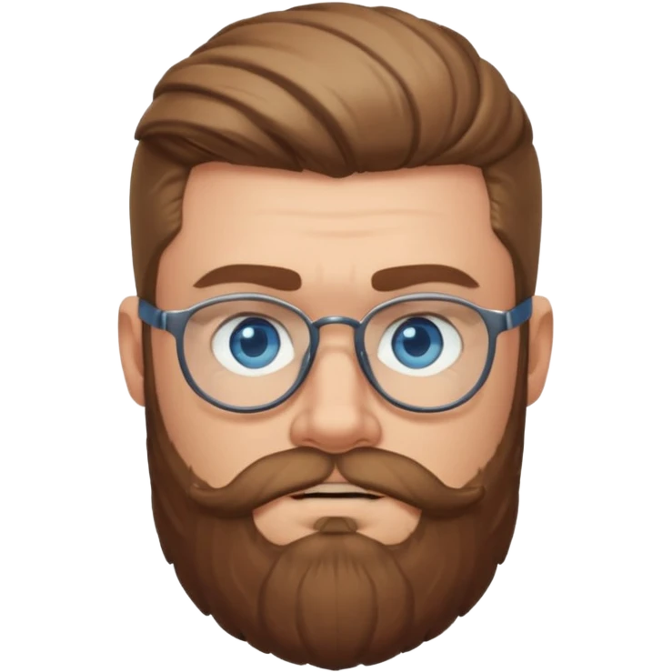 Viking guys, beard, glasses
 emoji