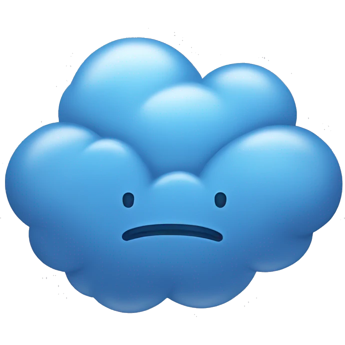 Blue cloud emoji
