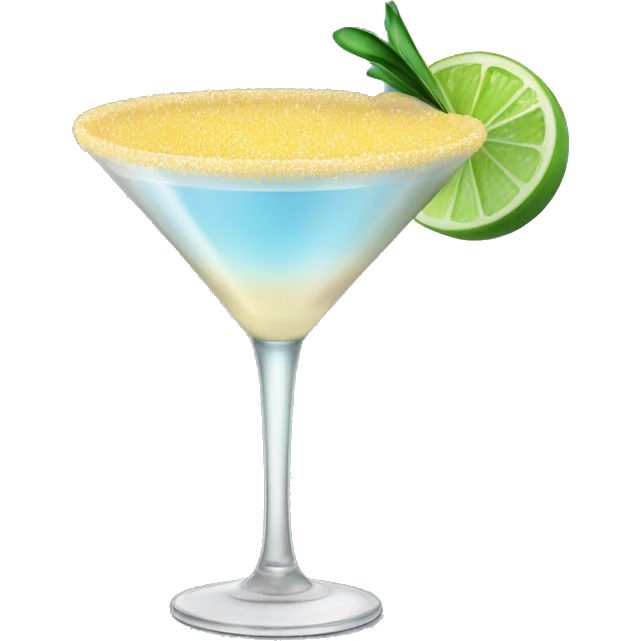 New Year's martini sugar rim emoji
