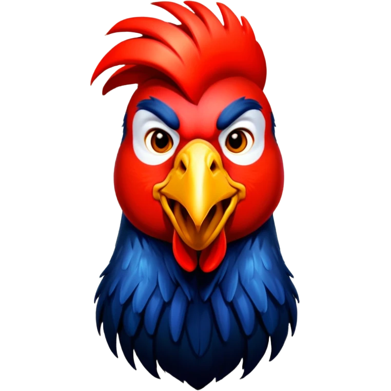 Rooster facial features  emoji