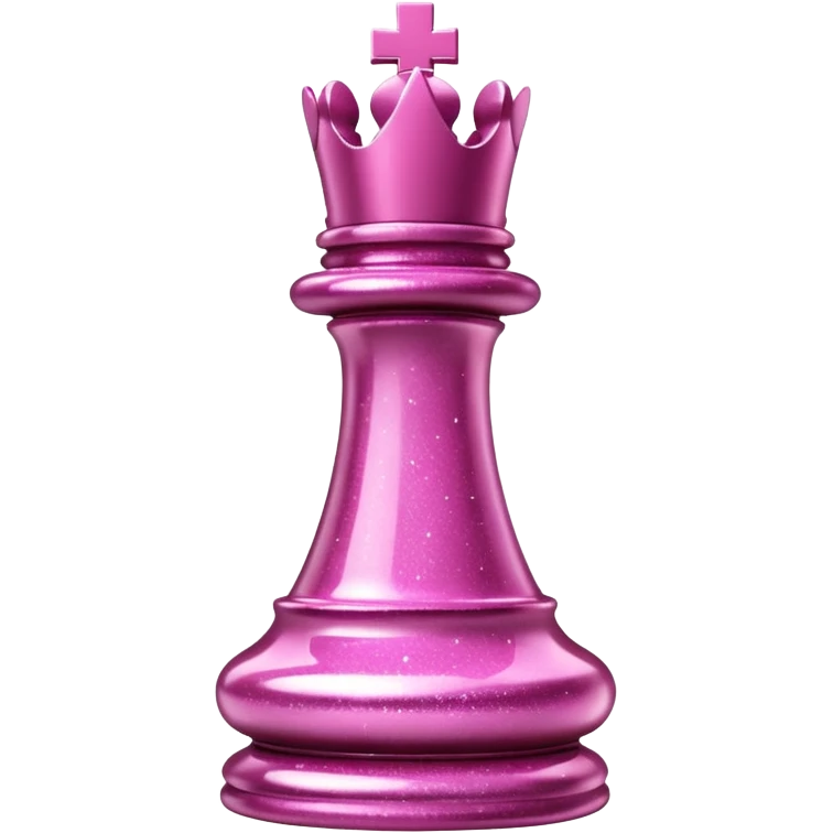 pink glitter chess piece rook emoji