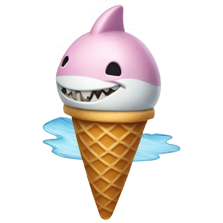 Ice cream in the shark emoji