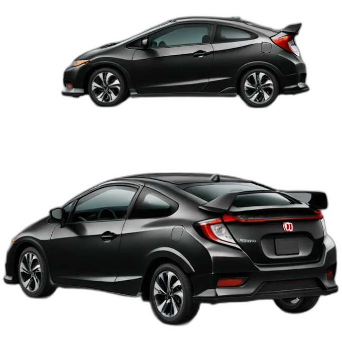 Honda-civic-2011-2 porte-noir emoji