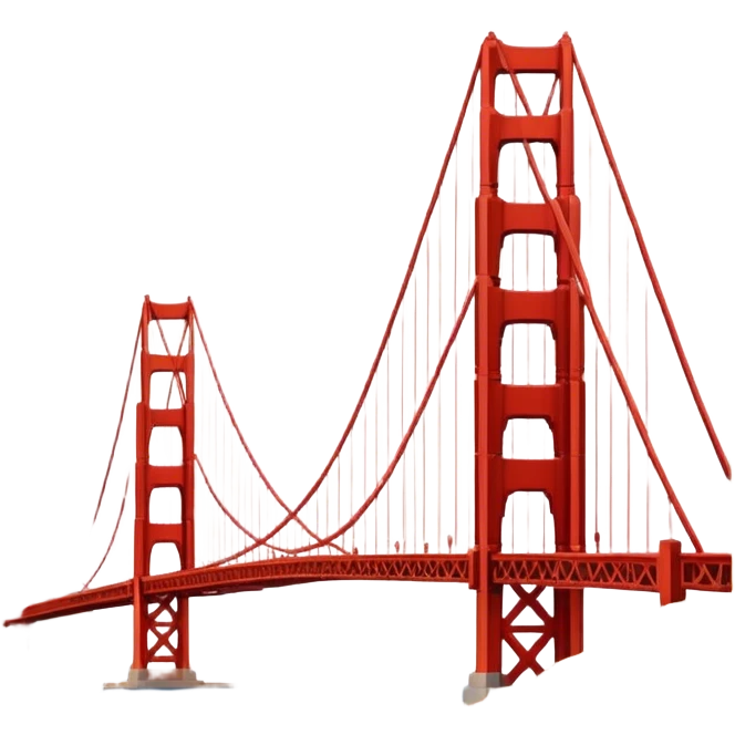 Cinematic Realistic Golden Gate Bridge Emoji emoji
