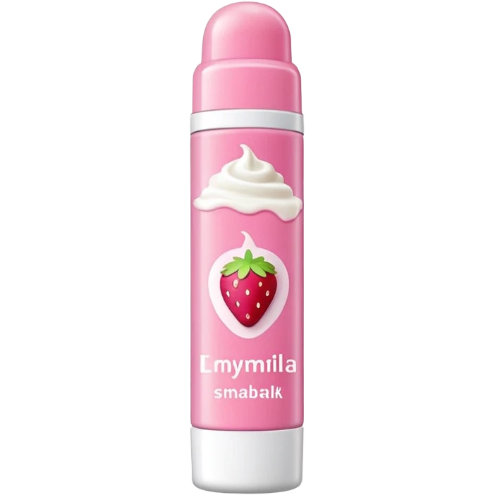 Strawberry milkshake lip balm  emoji