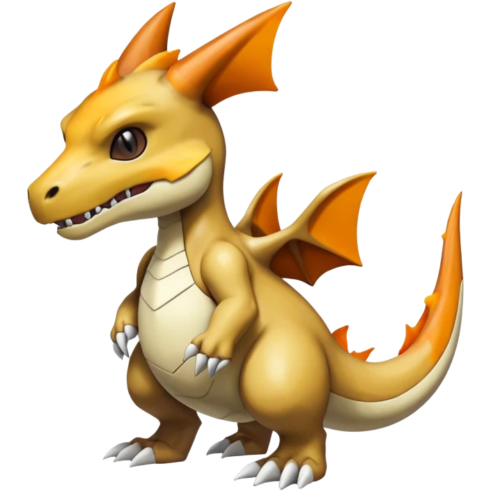 Shiny Exotic Excessive Mysterious Cubone-Marowak-Charizard-Pokémon-Fakémon-hybrid-creature (full body) emoji
