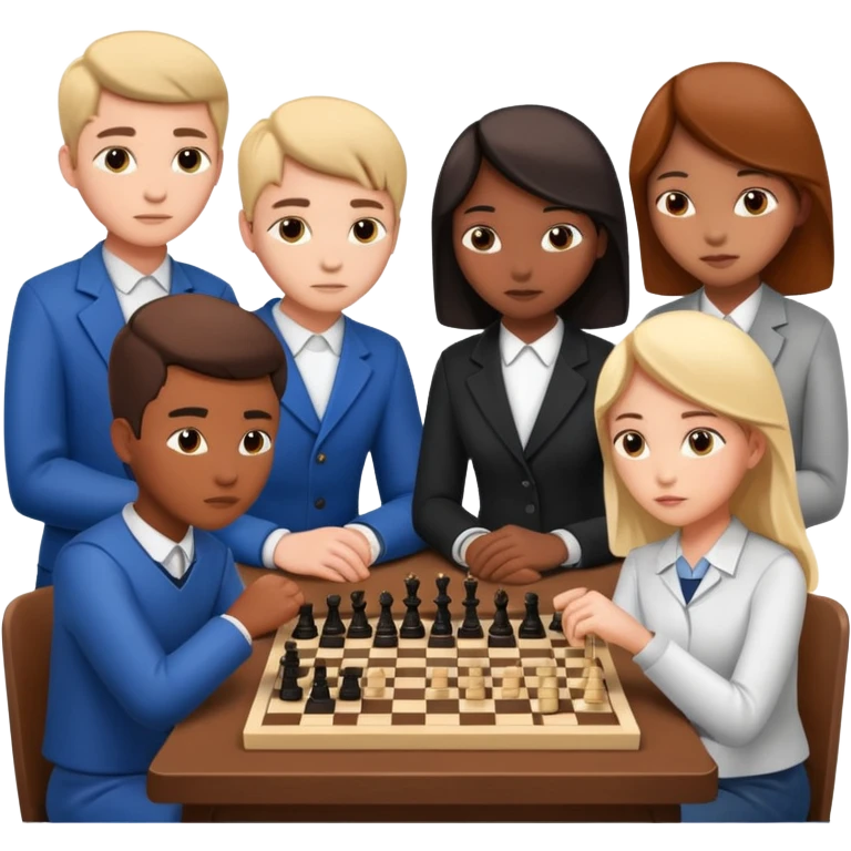 students playing chess emoji