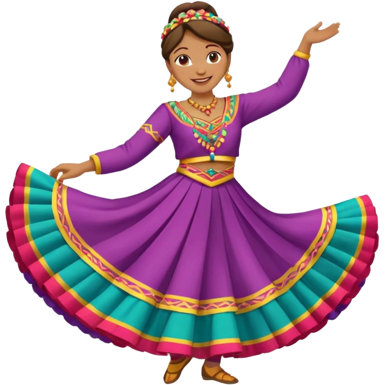 Folk dancer (twirl), street dancers. emoji