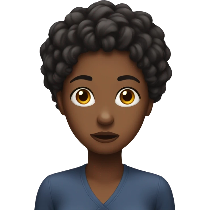 Confused black girl emoji