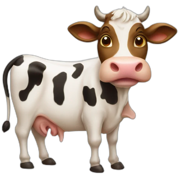 Cat and cow emoji