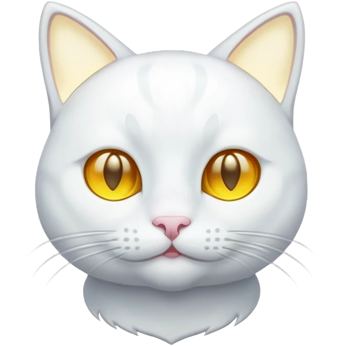 white cat luminous emoji