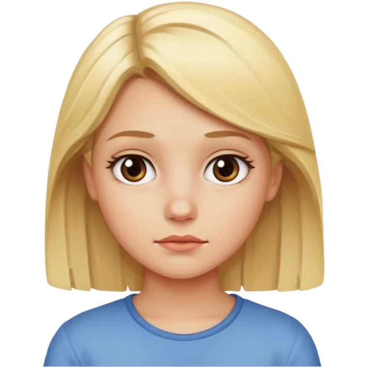 Bloned girl side eyeing  emoji