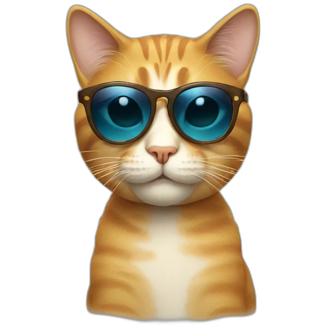 Cat with sunglasses emoji