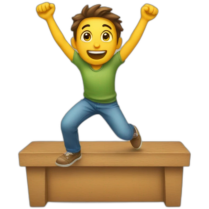 Happy and excited and freaking  emoji