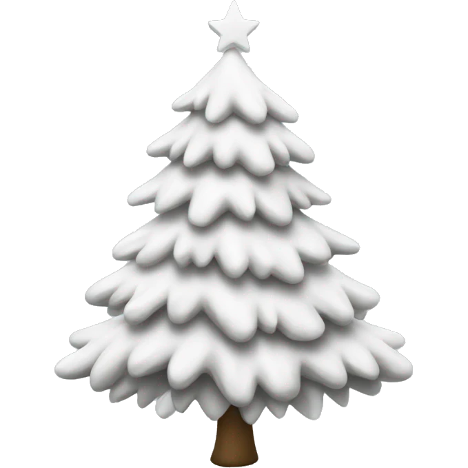 White Christmas tree emoji