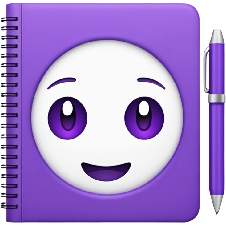 journal white and purple emoji