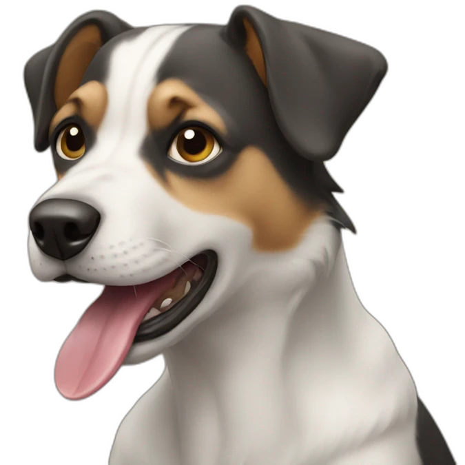 dog eat a bird emoji
