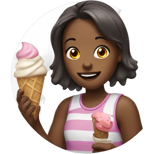 girl eating icecream emoji