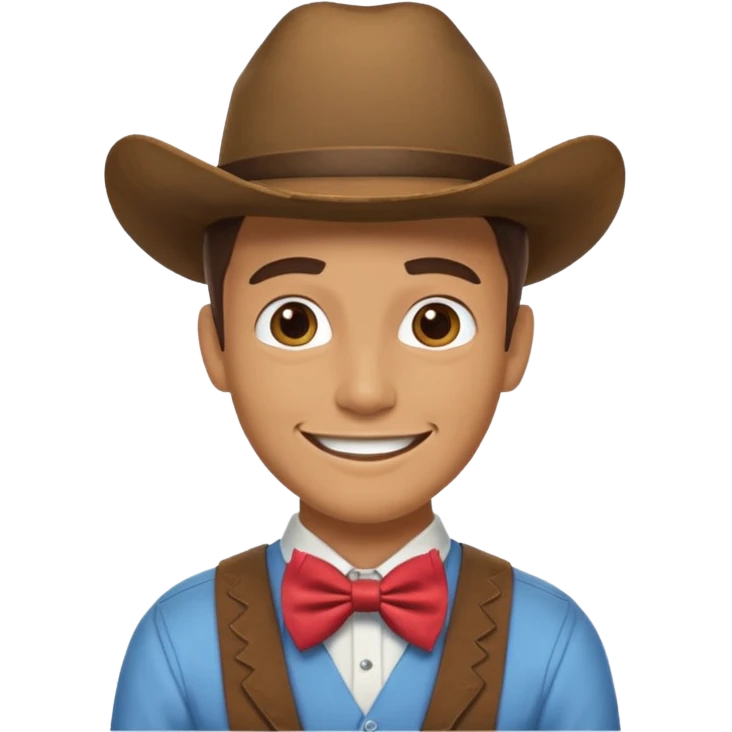 cowboy with bow tie emoji