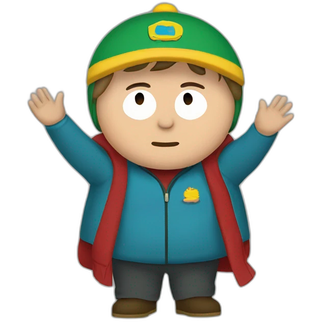 Eric cartman waving emoji