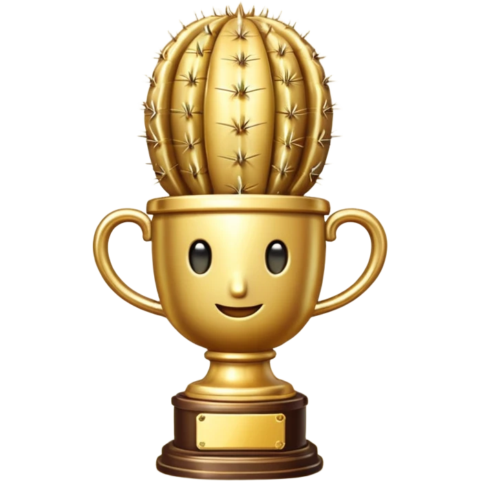 gold cactus trophy  emoji