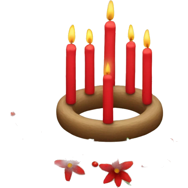 red advent wreath emoji