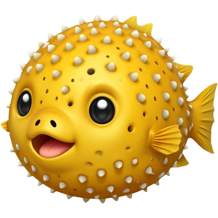 puffer fish, apple emoji style emoji