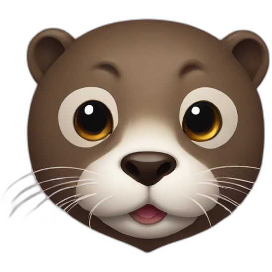 Otter with a eye heart emoji