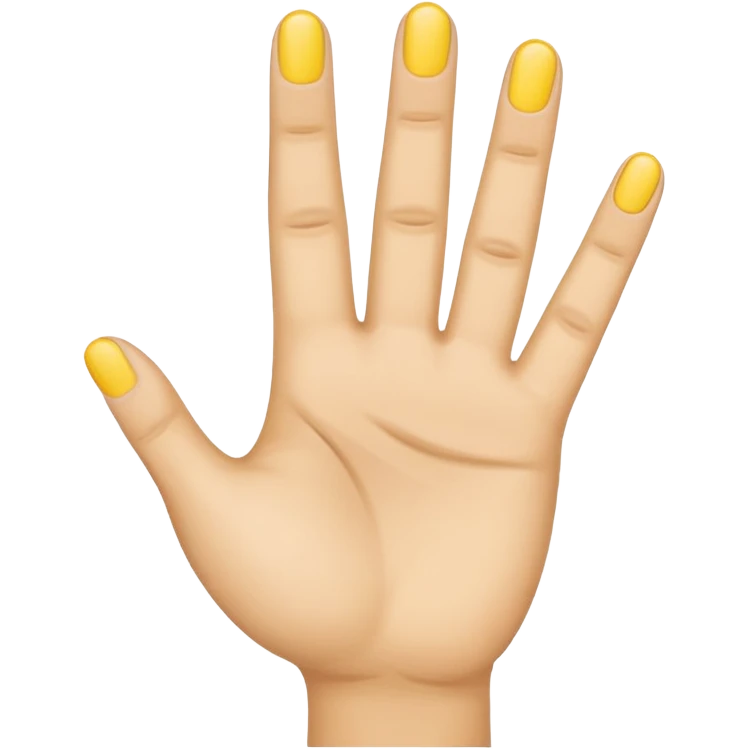 emoji hand holding up 4 fingers emoji