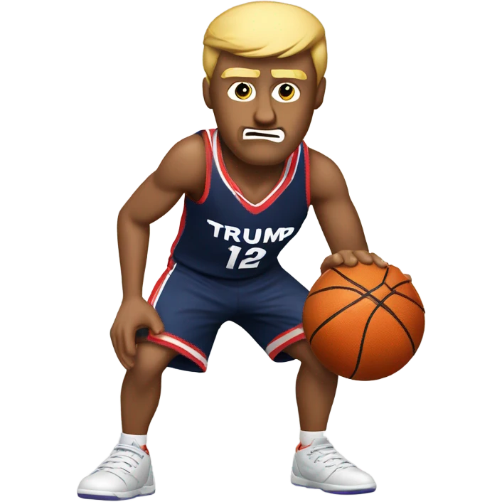 Trump playing basketball emoji