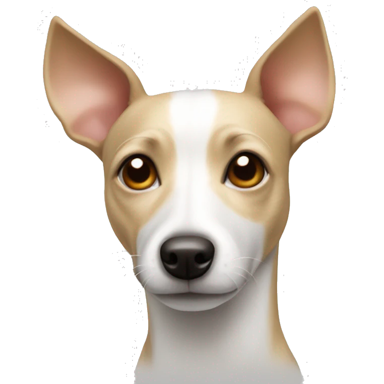 White and beige rat terrier emoji