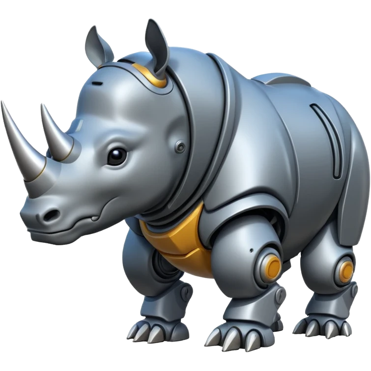 Giant robot rhinoceros emoji