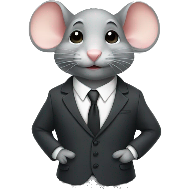 Mouse wearing a suit  emoji