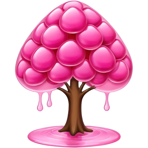 pink tree jelly candy emoji