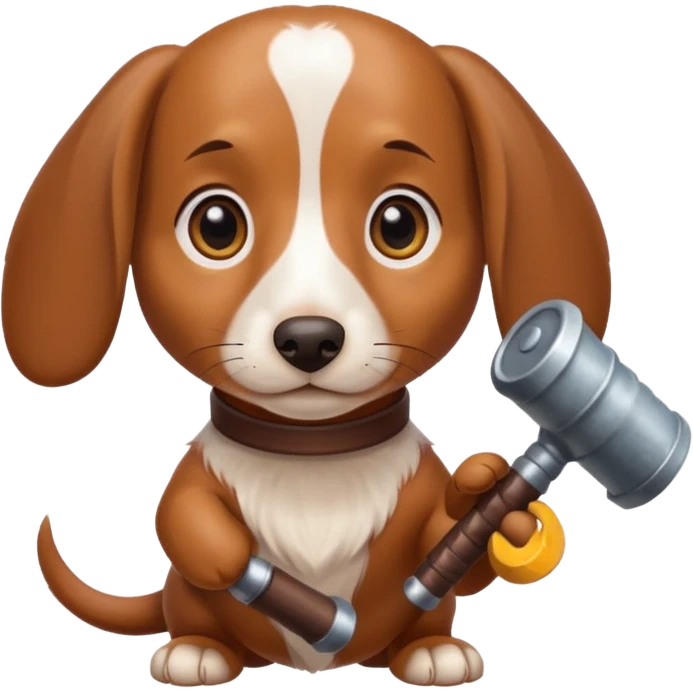 Dachshund dog Holding rpg emoji