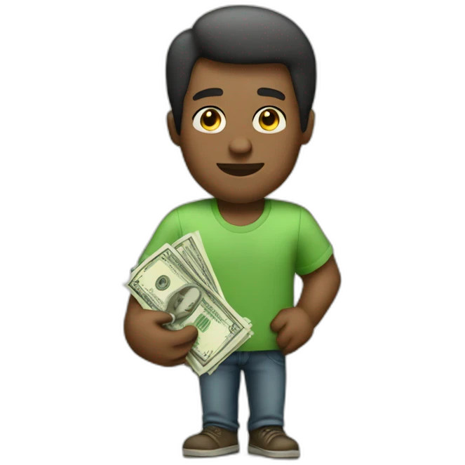 Man with money emoji
