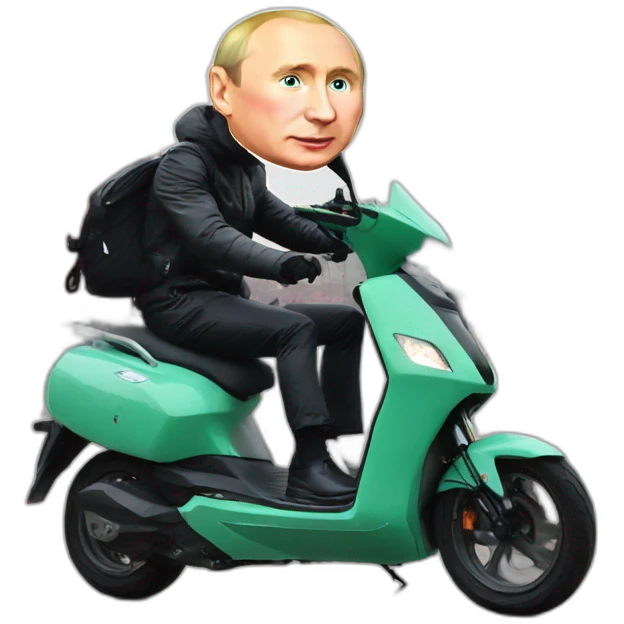 putin on electric scooter in moscow emoji