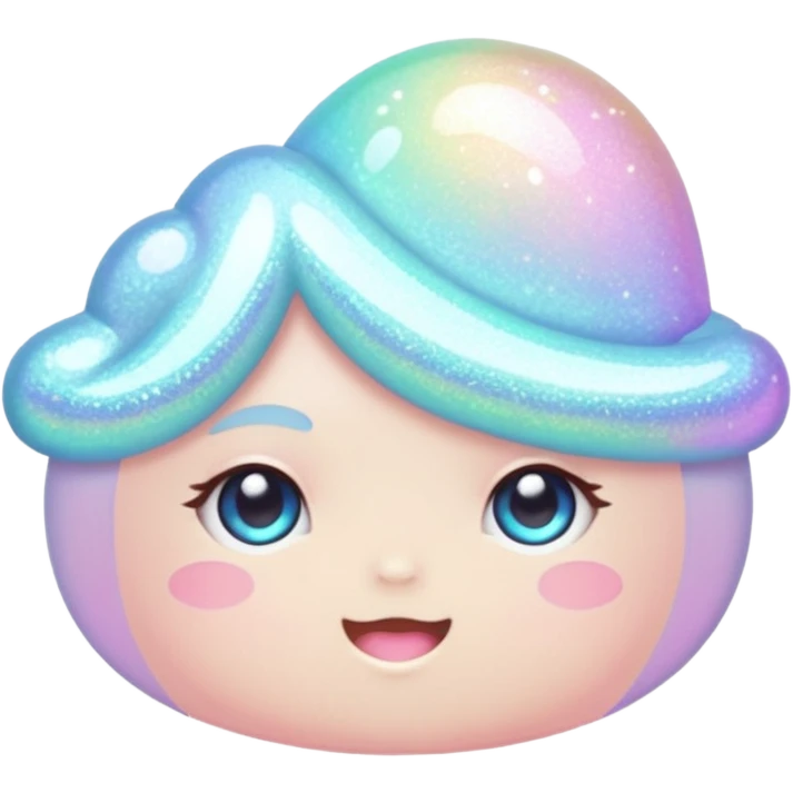 pastel whitish light pale glittery iridescent shiny aesthetic cute kawaii decorative  emoji