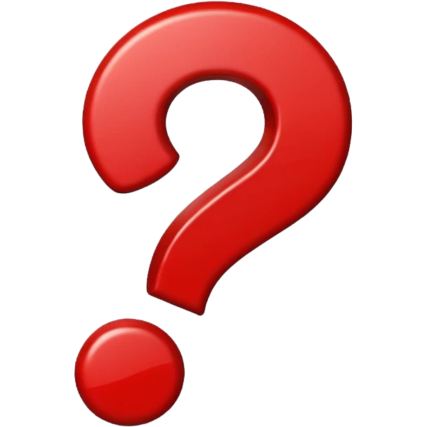 question mark, red emoji